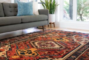 Orientteppich in der Wohnung