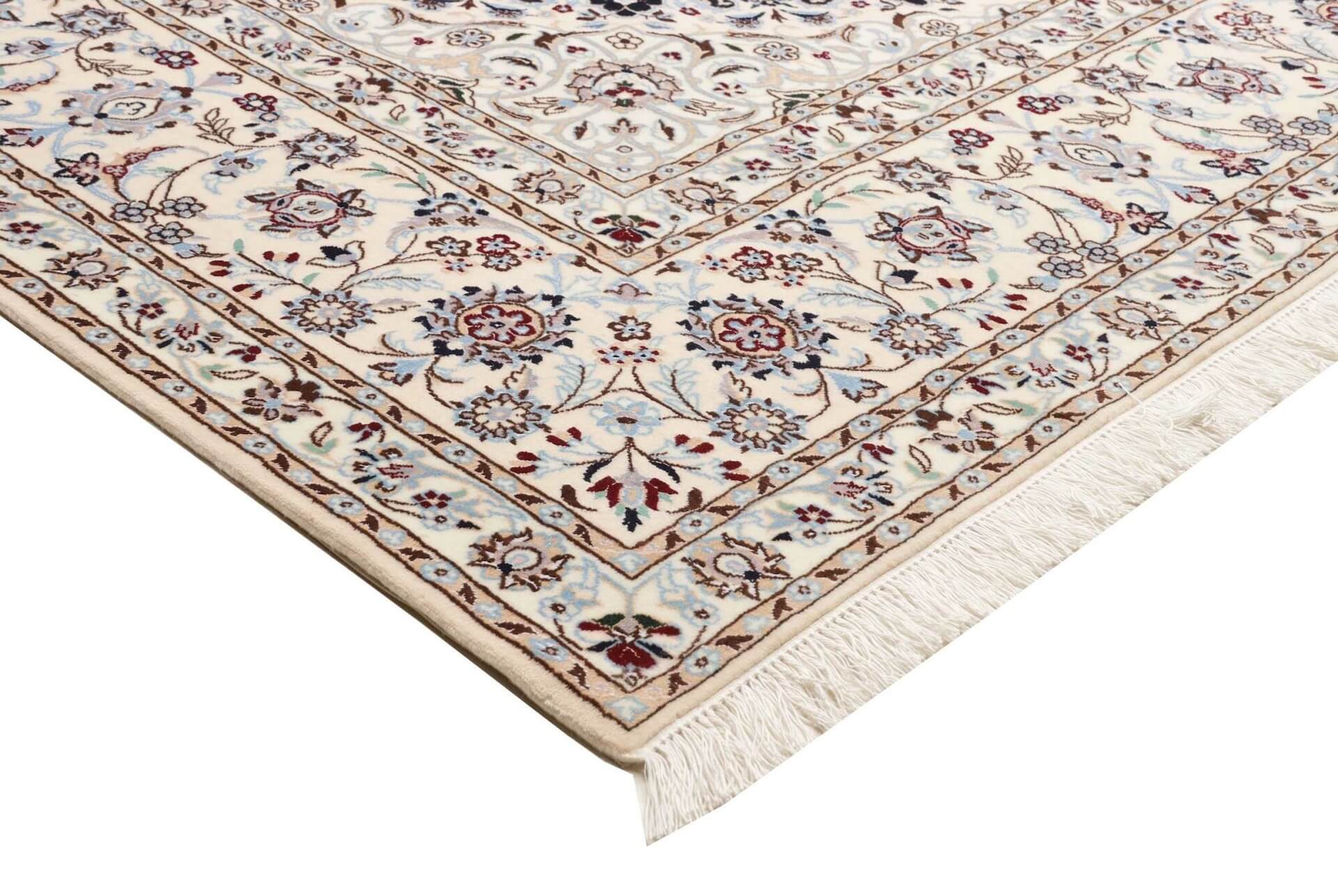 Nain Teppich Blau, 6 LA Knüpfung, Schurwolle, 208 x 270 cm, Detailansicht