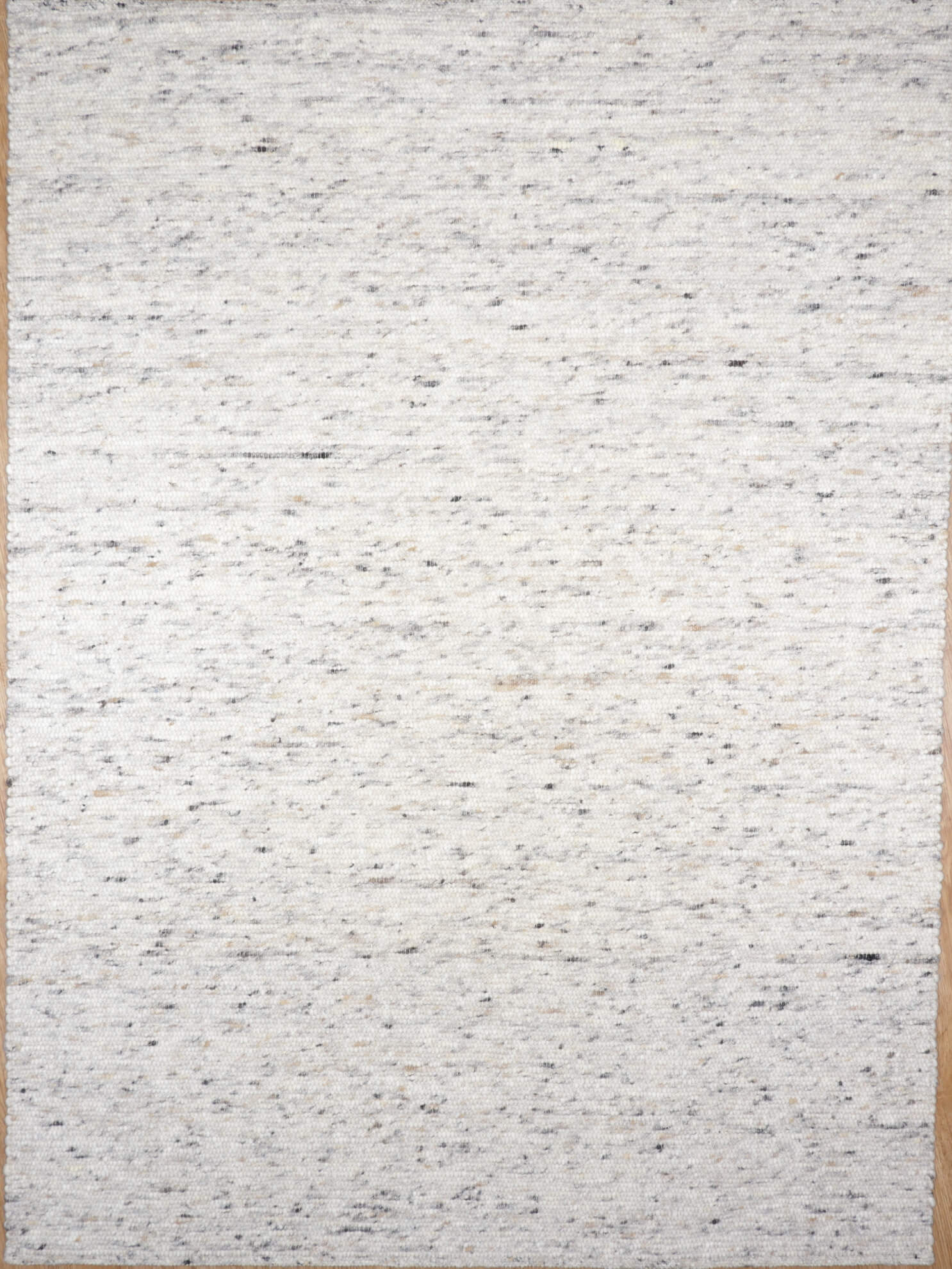 Handwebteppich Black Forest Action, Wolle, grau/beige Melange, Draufsicht