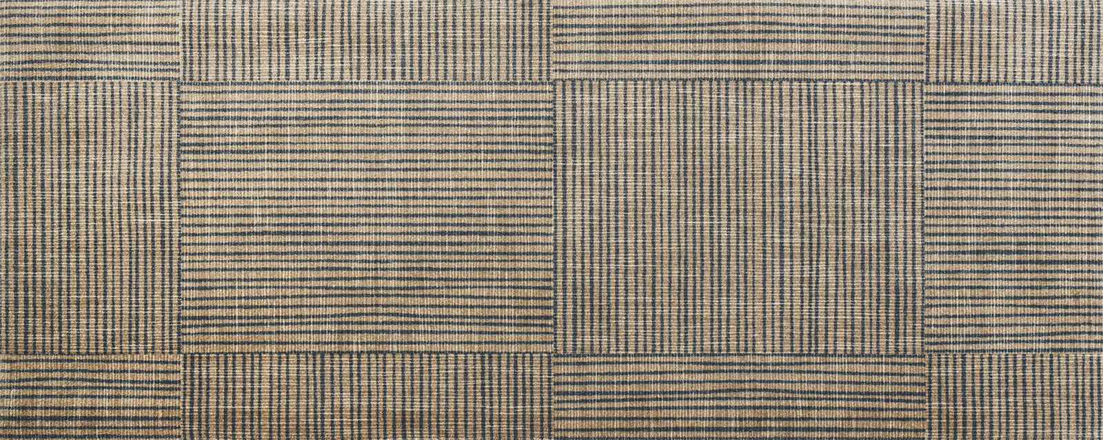 Sauberlaufmatte Canvas, ohne Gummirand, beige/grau, Läufer 080 x 200 cm, , Draufsicht