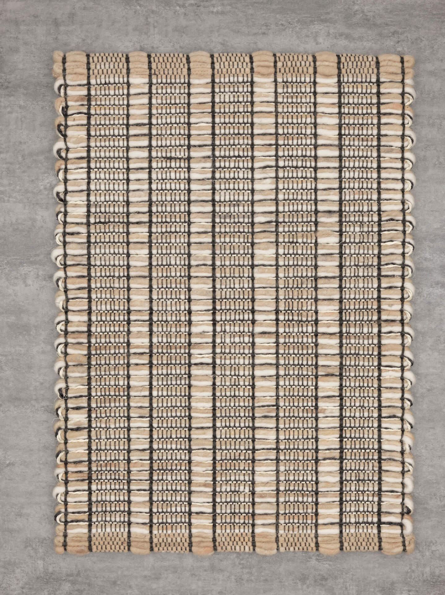 Handwebteppich Beat Fox Paulig since 1750, Farbe 124 + 100, Draufsicht