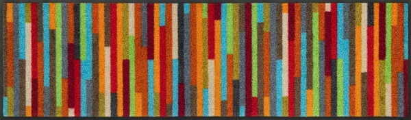 Fußmatte Mikado Stripes, wash & dry Design, mehrfarbig, 035 x 075 cm, Draufsicht