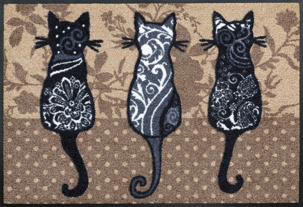 Fußmatte Katzenbande, wash & dry animals & friends, 50 x 75 cm, Draufsicht