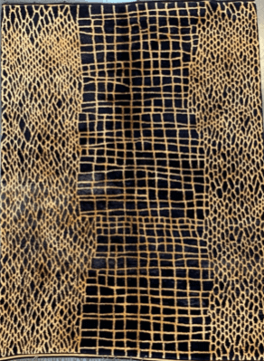 New Beni Ourain, handgeknüpft in Marokko, Schurwolle, 205 x 280 cm, Draufsicht