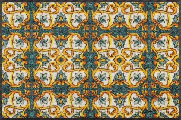 Fußmatte Piastrelle, Wash & Dry Design, 050 x 075 cm, mehrfarbig, Draufsicht