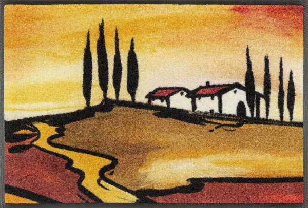 Fußmatte "tuscan muse", Künstlermatte von wash & dry, 50 x 75 cm, Draufsicht