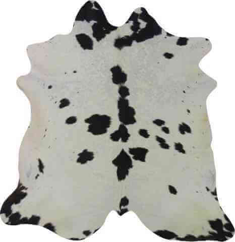Cowhide Black & White, südamerikanisches Kuhfell, Größe XL 4 - 4,5 qm, Draufsicht