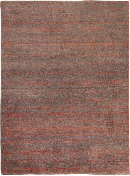 Afghan Teppich MD. Royal, handgeknüpft aus Schurwolle, grau/rost, 152 x 213 cm, Draufsicht