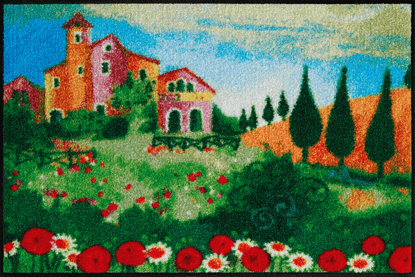 Fussmatte Bella Vista, Rosina Wachtmeister Wohnmatte, Toscana Flair, 050 x 075 cm, Draufsicht