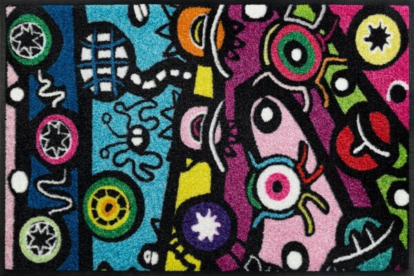 Fußmatte Colourland, Wash & Dry Design, mehrfarbig, 050 x 075 cm, Draufsicht