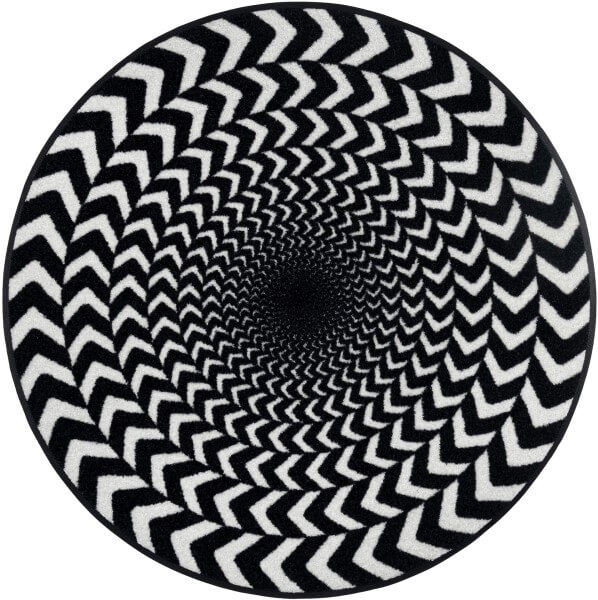 Fußmatte Circle of Illusion, Wash & Dry Design, rund Ø 85 cm, Draufsicht