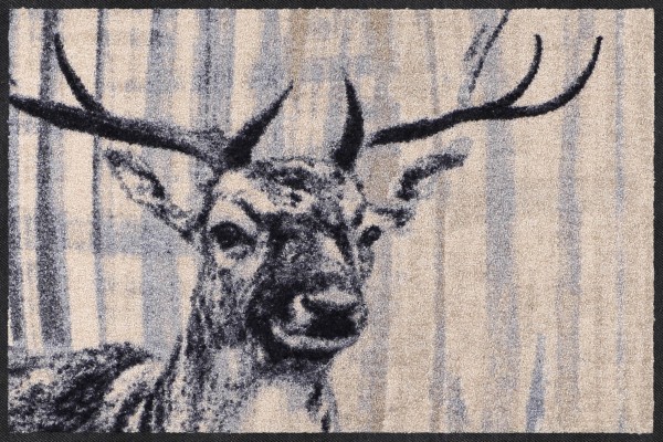 Fußmatte Natural Deer Nature Chic, Salonloewe Country Style, 050 x 075 cm, Draufsicht