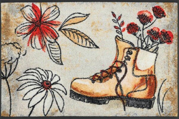 Fußmatte Walking Vibes, Wash & Dry Design, 050 x 075 cm, Draufsicht