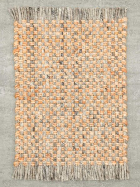 Handwebteppich Star Atoll, Wolle & Viskose, beidseitig verwendbar, Farbe 22, Draufsicht