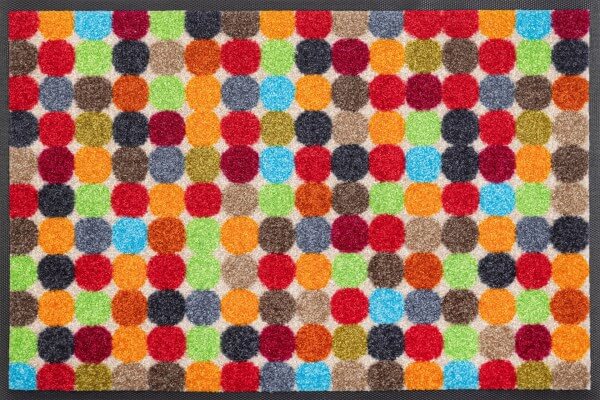 Fußmatte Mikado Dots, wash & dry Design, mehrfarbig, 040 x 060 cm, Draufsicht