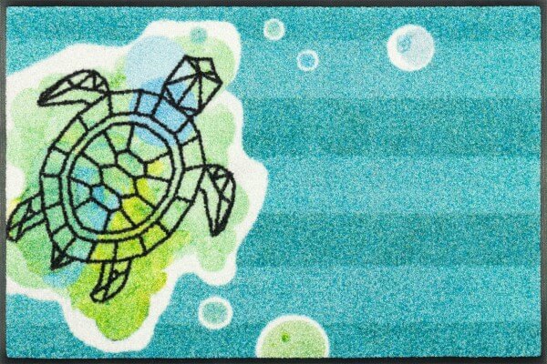 Fußmatte Turtle Splash, Wash & Dry Design, 050 x 075 cm, Draufsicht