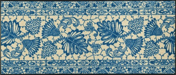 Fußmatte Blue Poetry, Wash & Dry Design, 060 x 140 cm, Draufsicht