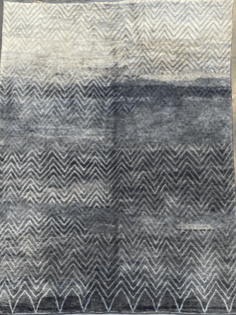 Beni Ouraine grey, Berberteppich handgeknüpft, reine Schurwolle, 275 x 370 cm, Draufsicht