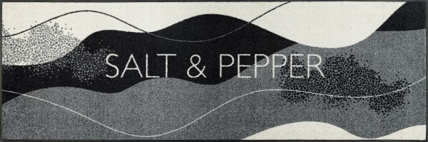 Fußmatte Salt & Pepper, Wash & Dry Cook + Kitchen, 060 x 180 cm, Draufsicht
