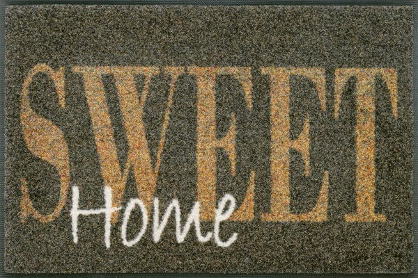 Fußmatte Homebase, Wash & Dry Design, 050 x 075 cm, mit Schriftzug Sweet Home, Draufsicht