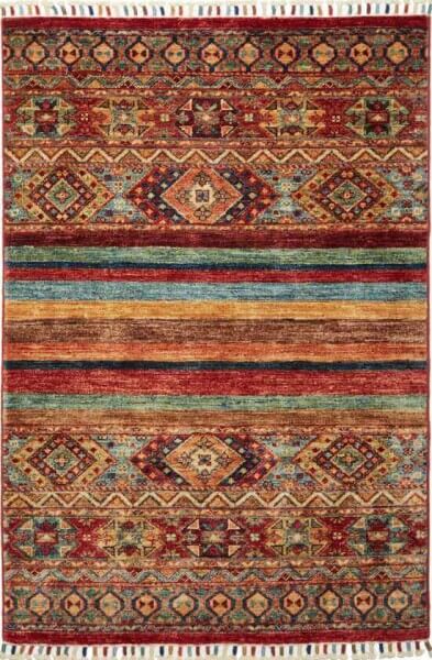 Afghanteppich Samarkand, Schurwolle, handgeknüpft, Draufsicht