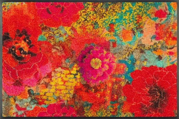 Fußmatte Flowerchains, Wash & Dry Designmatte, 050 x 075 cm, Draufsicht
