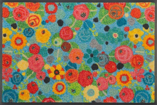 Fußmatte Flower Power, Wash & Dry Design, 040 x 060 cm, Draufsicht