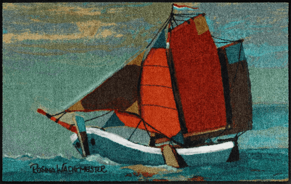 Fußmatte Sail away, Rosina Wachtmeister Lifestyle, 050 x 075 cm, mehrfarbig, Draufsicht