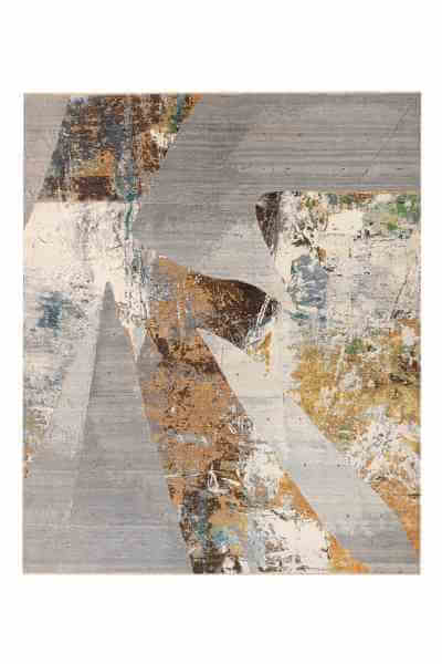 Spaces - Fuzzy Fragments, Thibault van Renne Designerteppich, 250 x 300 cm, Detailansicht