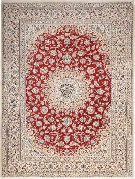 Nain Teppich Rot 9 LA, handgeknüpft, Schurwolle, 255 x 335 cm, Draufsicht