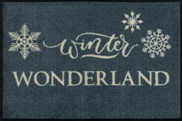 Fußmatte Winter Wonderland, Wash & Dry Sauberlaufmatte, 050 x 075 cm, Draufsicht