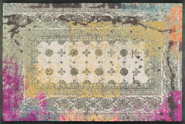 Fußmatte Taza pink, wash & dry Designmatte im Vintage-Look, 050 x 075 cm, Draufsicht