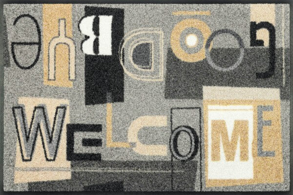 Fußmatte Welcome Goodbye, Wash & Dry Design, 050 x 075 cm, mehrfarbig, Draufsicht
