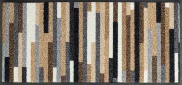 Sauberlaufmatte Mikado Stripes nature, Wash & Dry Design, 035 x 075 cm, Draufsicht