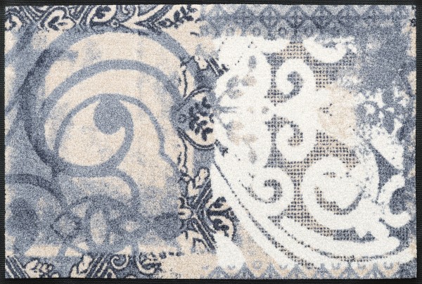 Fußmatte Arabesque, Wash & Dry Interior Design, grau/weiß, 50 x 75 cm, Draufsicht